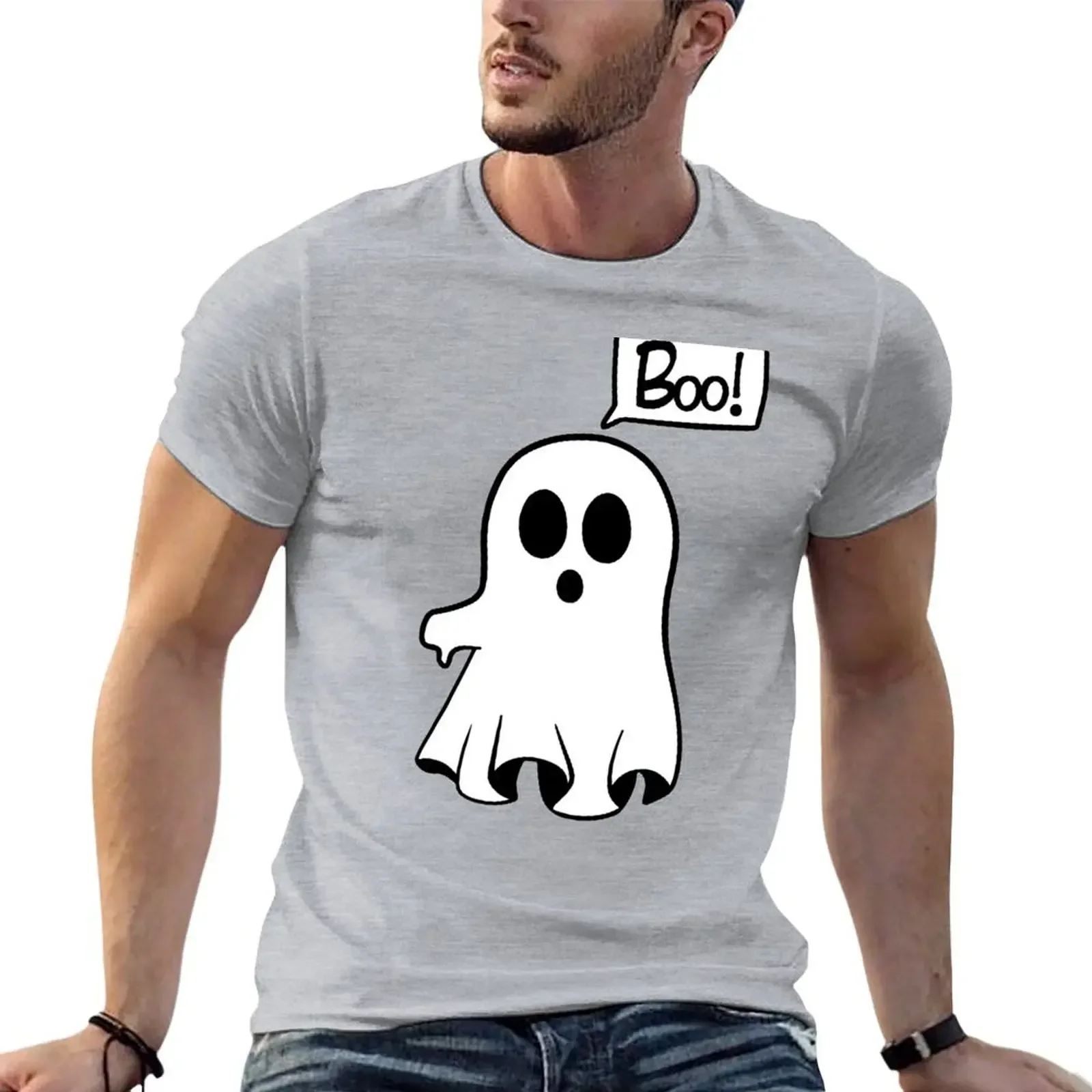 Disappointed Ghost - Fill T-Shirt basketball graphic tees shirts graphic tops oversized T-shirts for men cotton