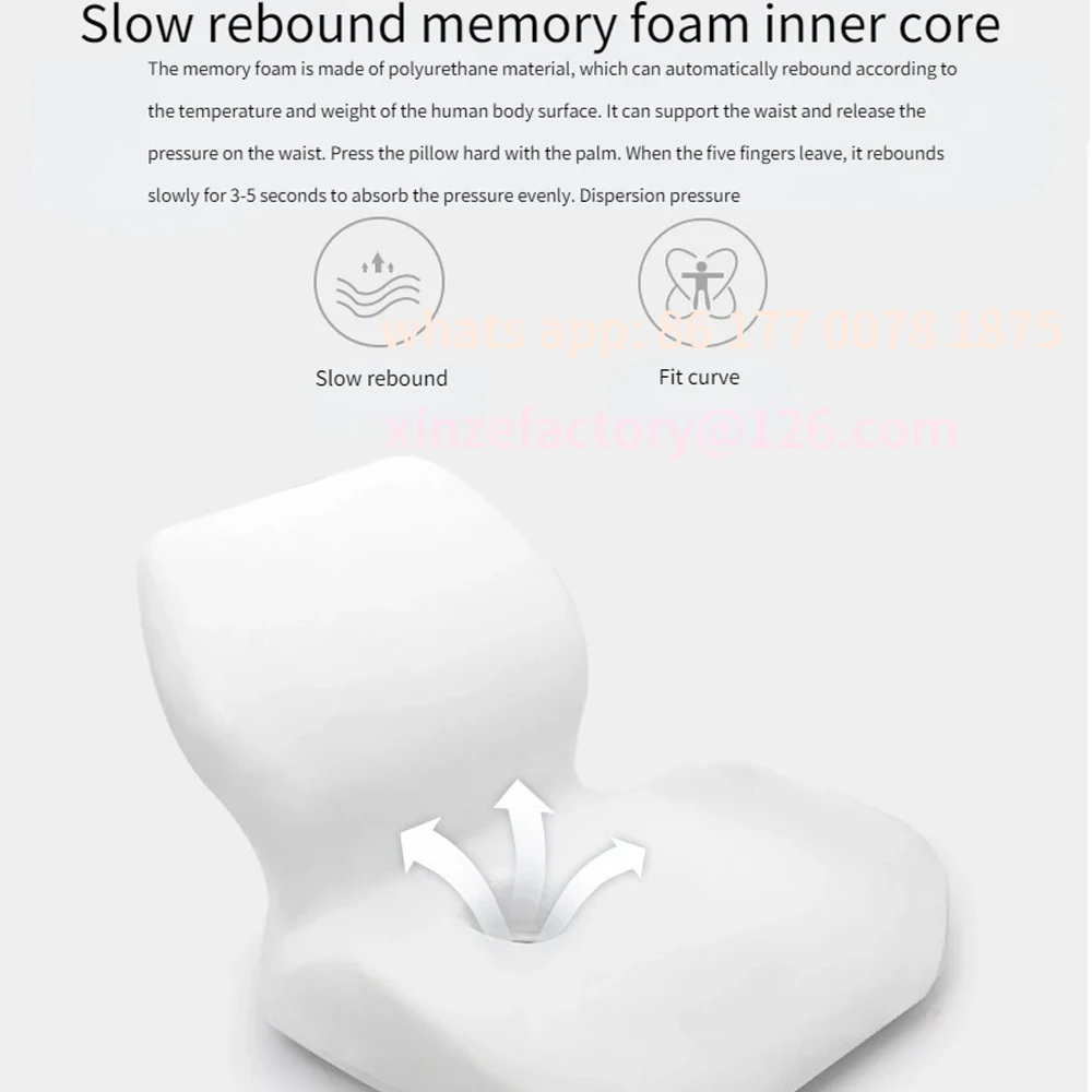 

Настраиваемая подушка сиденья для офисных стульев, пенопластовая подушка для облегчения боли в хвостовой кости, боль в спине, длительного сидения