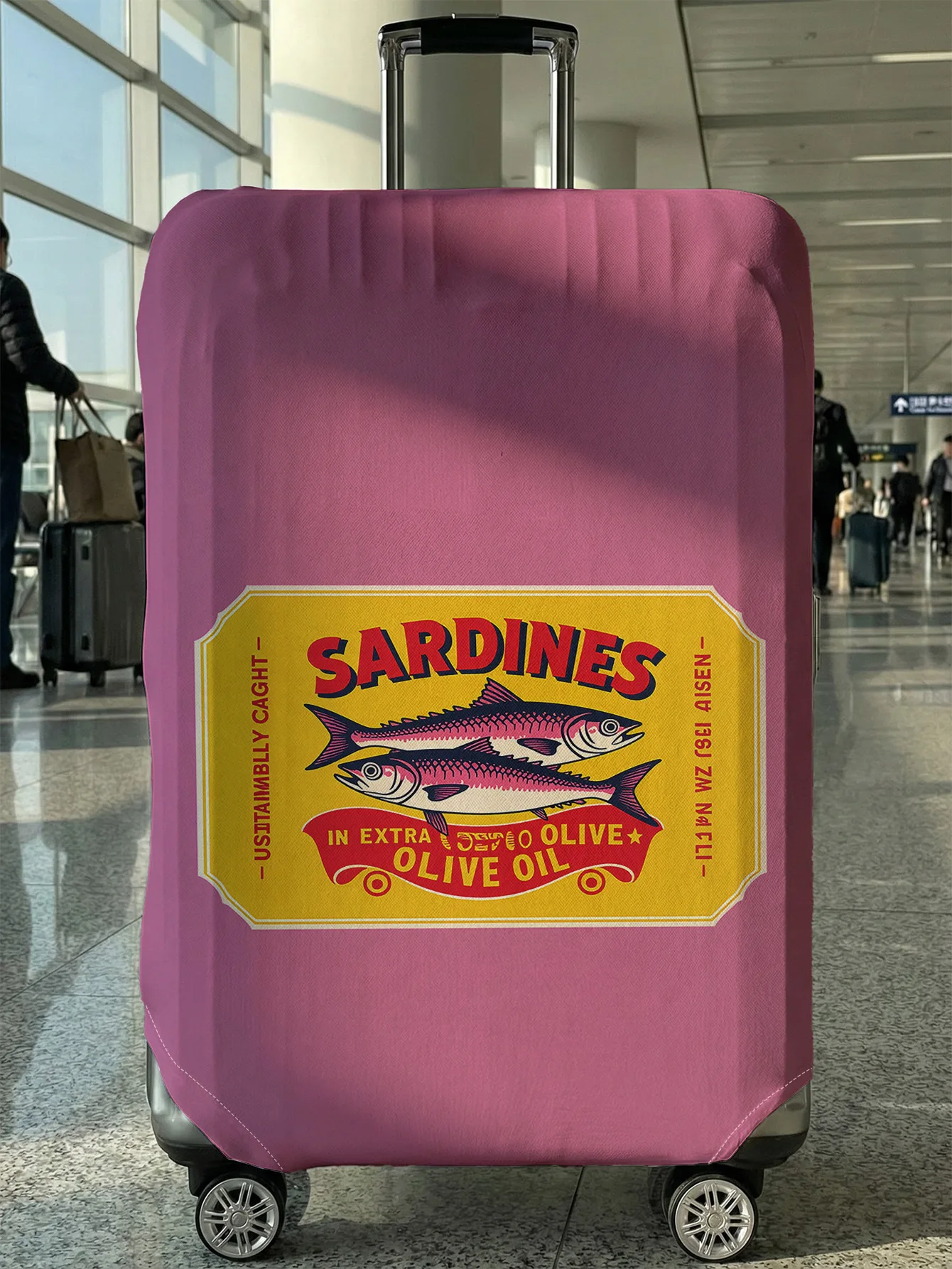 

Защитный чехол для багажа с принтом сардин, подходит для чемоданов 18-32 дюймов, перчатки для ручки чемодана, дорожные аксессуары.