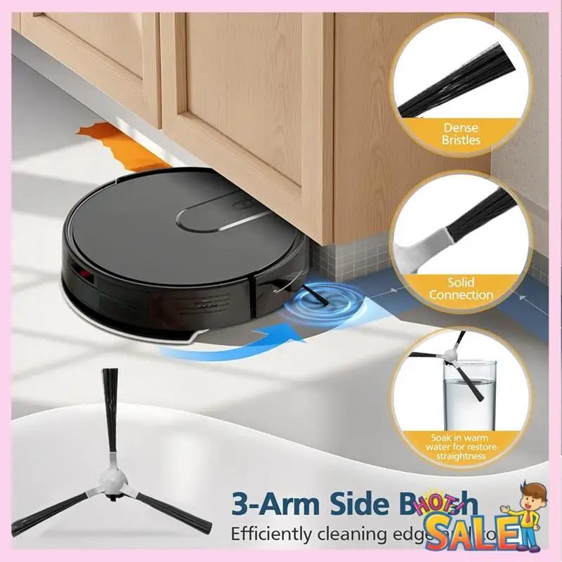 A88X filtros cepillos almohadillas de fregona para ROPVACNIC S1 A1 para Tipdiy G90 para VIPSUN Z1 para Robot aspirador Betboyles V75S, accesorio