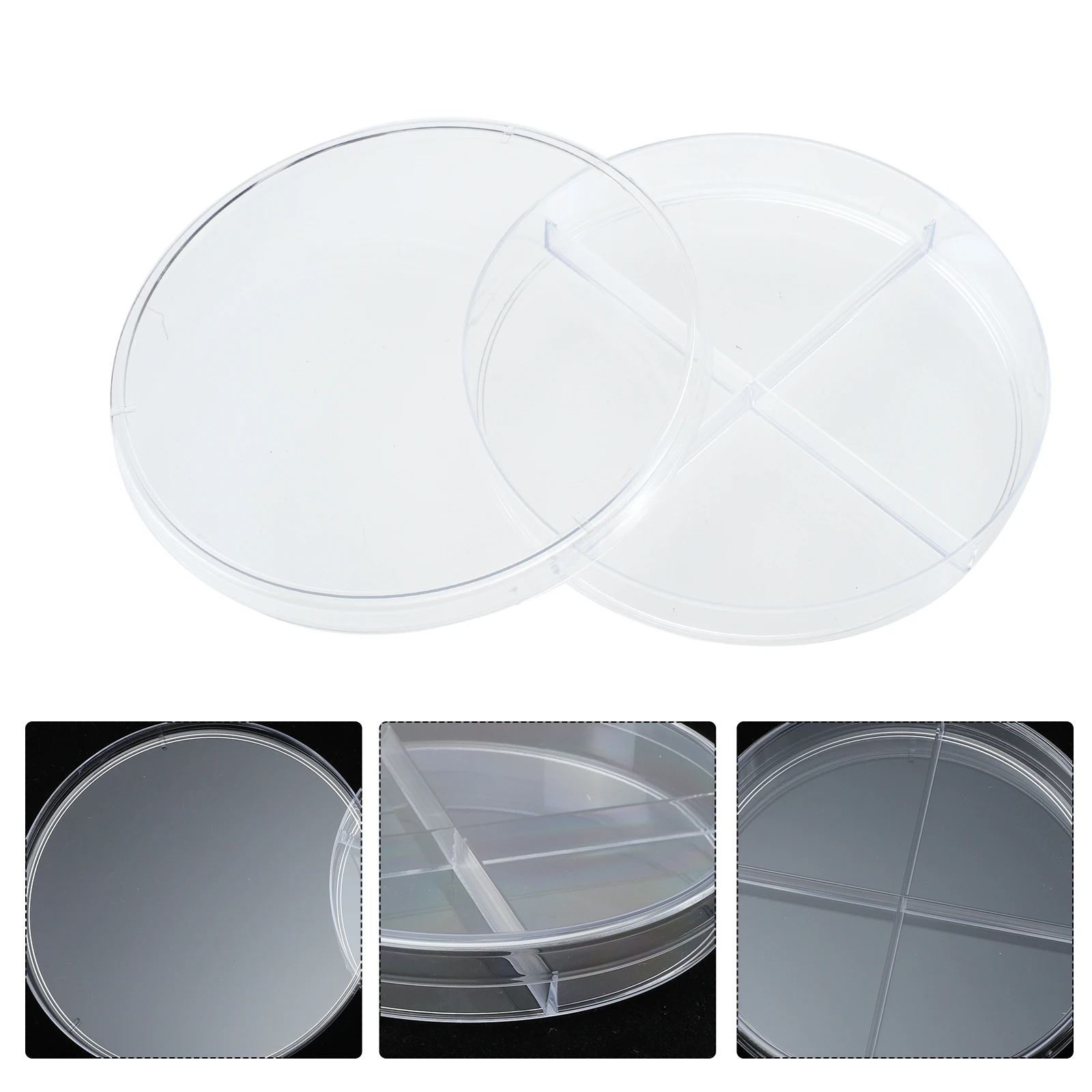 10 قطعة طبق ثقافة الخلايا الزجاجية أطباق أجار أطباق العلوم البلاستيكية المهنية بتري #5