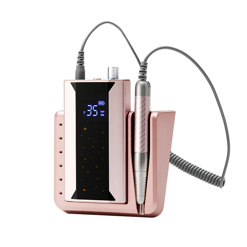 Portable 85W Wireless Power Brushless Nail Drill 40000rpm   Machine with USB Rechargeable Professional for Gel Nails