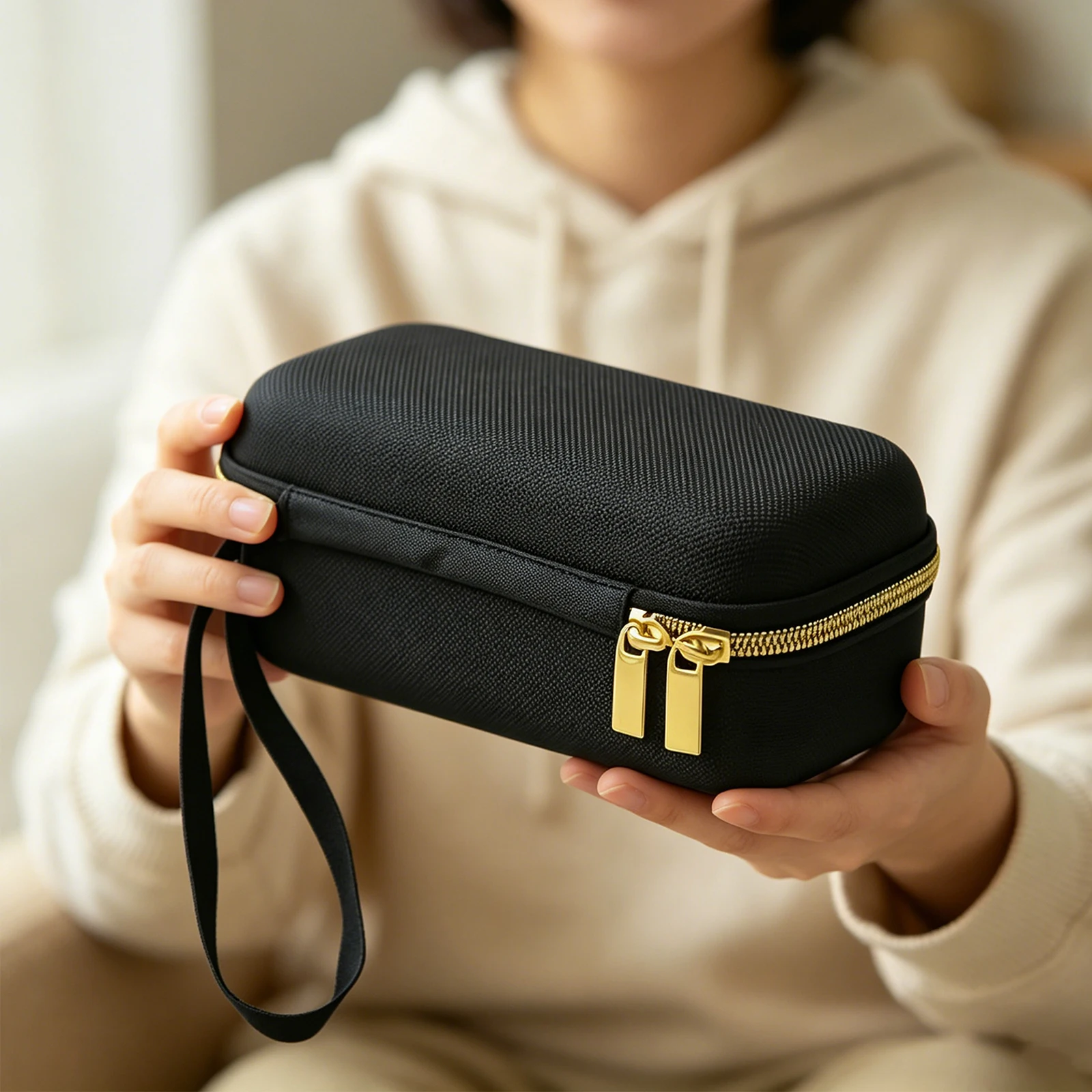 For Zoom H4essential EVA Hard Case with Zipper&Lanyard Outdoor Storage Bag Wear Resist for Studio Recording Carring