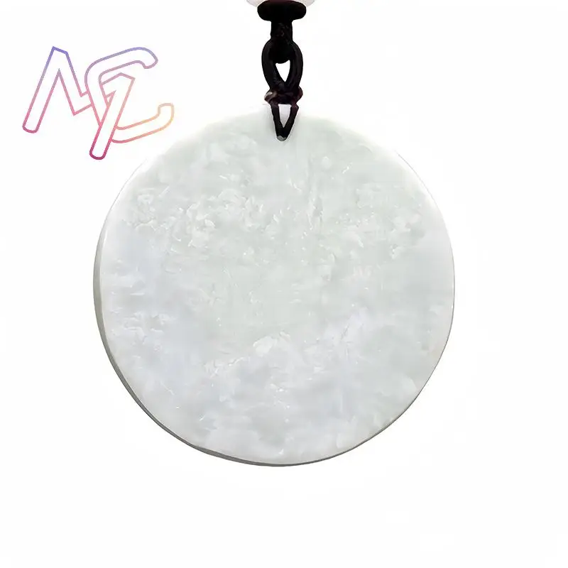 Natural Real Jade Flower Pendant Necklace Designer Charm Gifts for Women Men Carved Jewelry Gift Stone Luxury Fashion Chinese