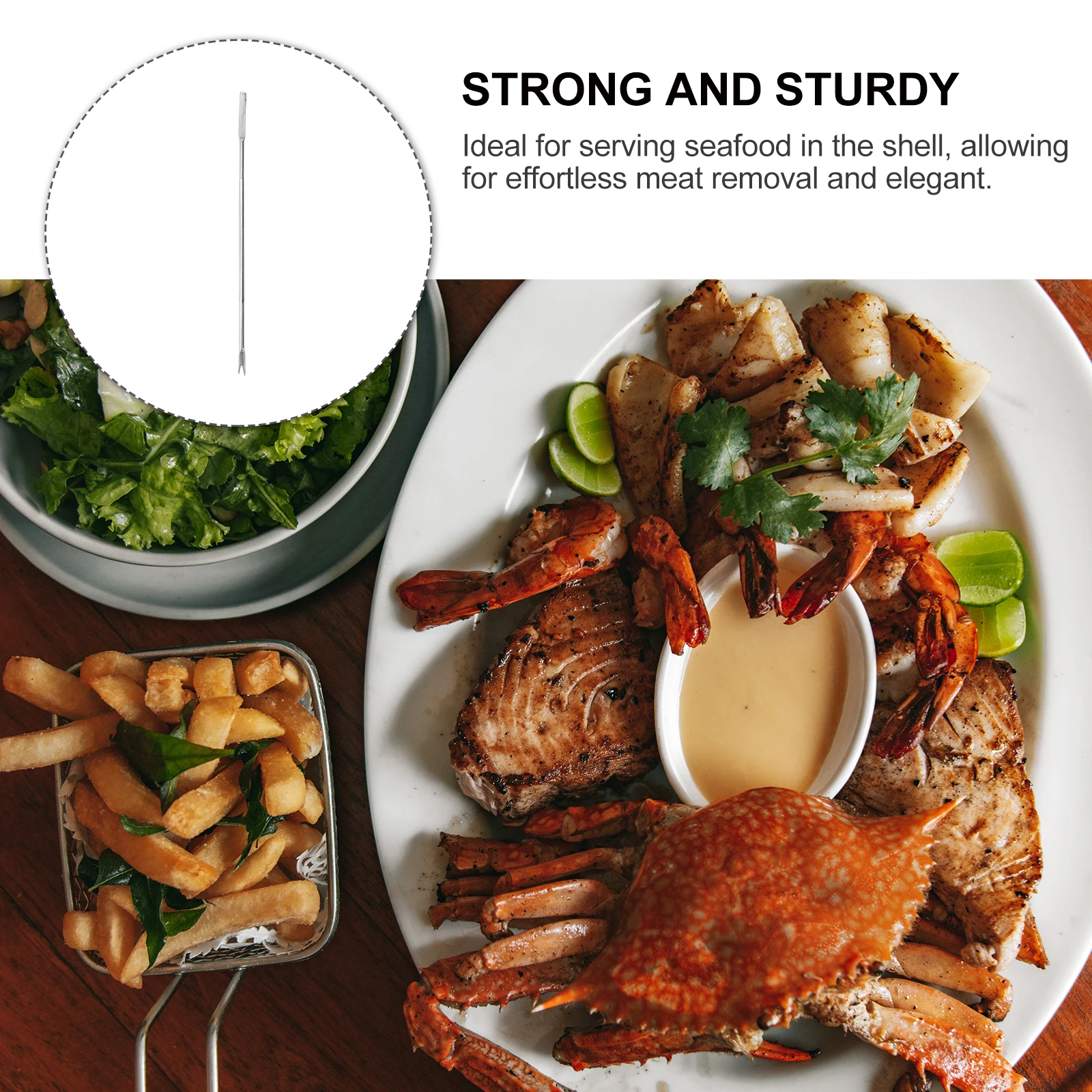 

12Pcs High Quality Stainless Steel Shellfish Forks Crab Lobster Nut Picks Gadgets