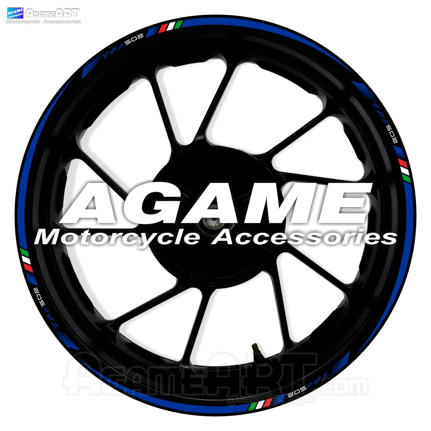 For TRK 502 Motorcycle Wheel Stickers Reflective 17inch Stripe Rim Inside of Hub Waterproof Decals Accessories