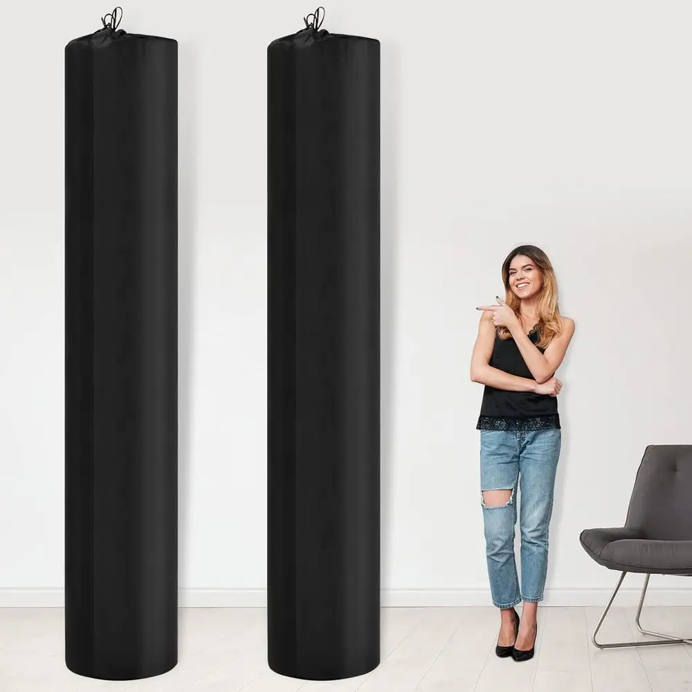 

Large Jumbo Rug Storage Bags, Black Nylon Dustproof Drawstring, Reusable 130x24 Inch Storage Pouch