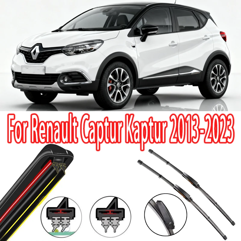 

For Renault Captur Kaptur 2013-2023 Front Windshield Wiper Blades 2x Windscreen Window Accessories 2014 2015 2016 2017 2019 2021