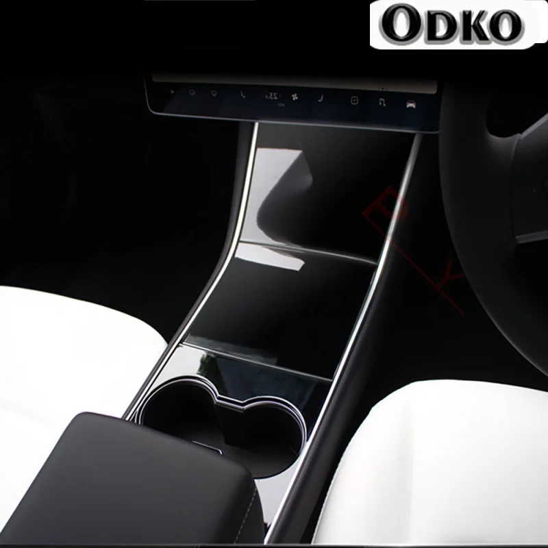For Tesla Model 3 2017-2020 Center Console Protective Film Transparent Film Stickers 3Pcs