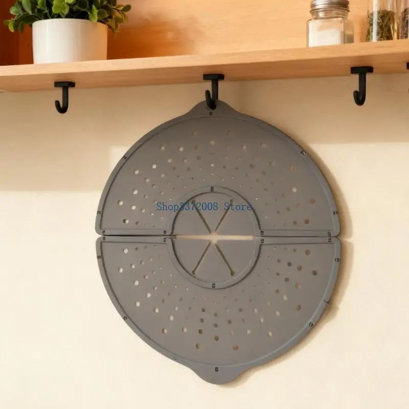 Splatter Cover, Dishwasher Safe Foldable Oil Splash Cover, Silicone Splatter Guard for Everyday Cooking, for Cutlet Cooking