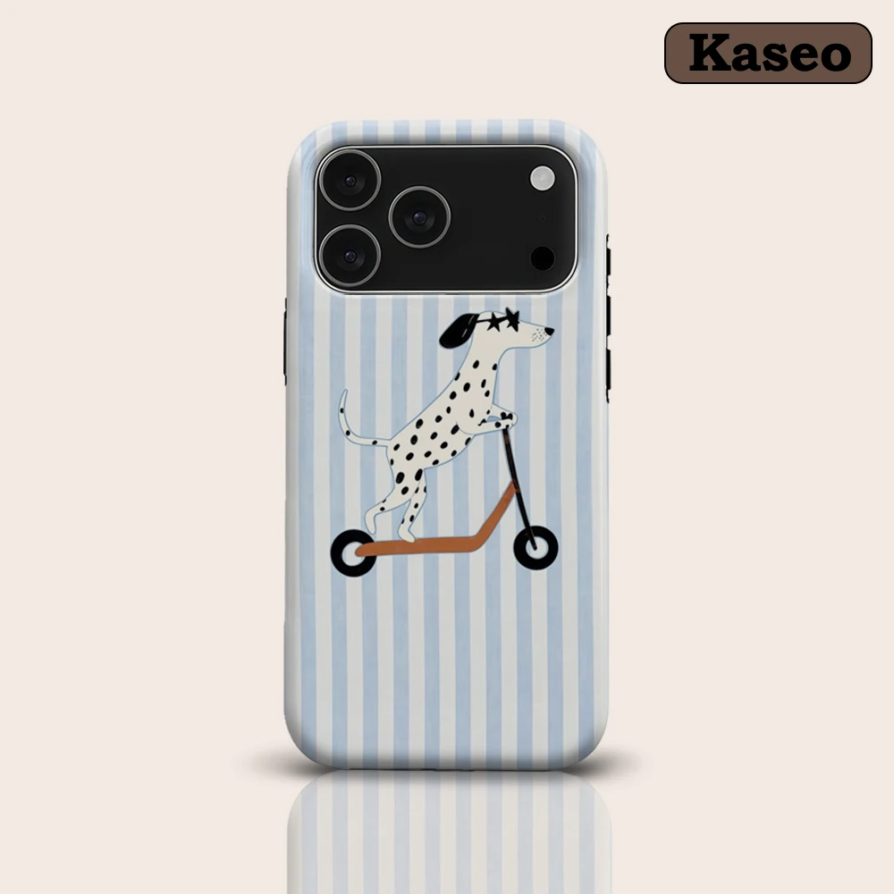 

Dalmatian on Scooter Vibe for Magnetic Phone Case for IPhone 17 16 15 14 13 Pro Max Plus Single Double-layer Tough Case