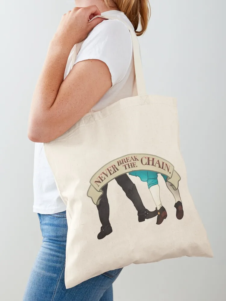 Blackbeard and Stede: Never Break the Chain Tote Bag shopper bag women shopper bag woman Canvas Tote