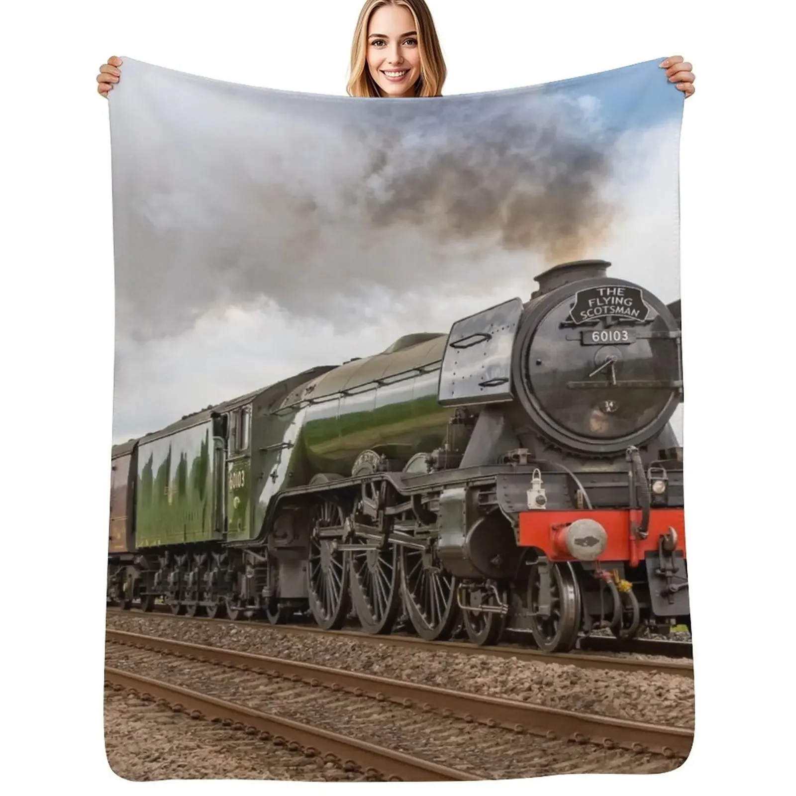 

Flying Scotsman Throw Blanket Decoratives Travel for winter Thermals For Travel Blanket