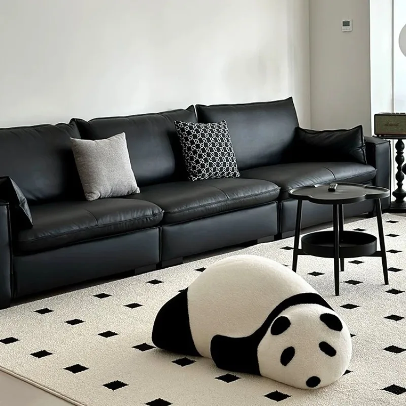 Living room floor-to-ceiling ornament, panda lying down, animal-shaped stool