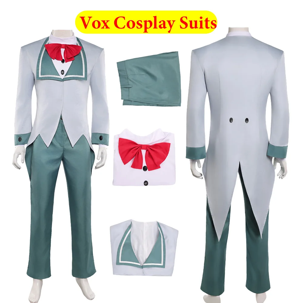 

Vox Cosplay Uniform Costume Anime Cartoon Hotel Roleplay Shirt Coat Pants for Men Adult Outfits Halloween Carnival Party Suit