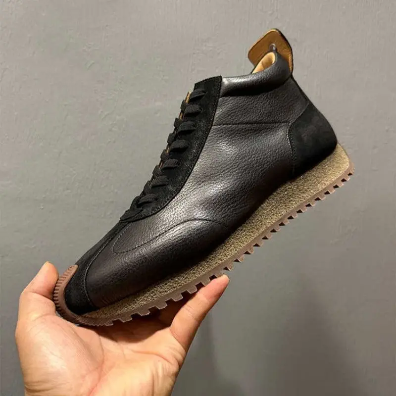 

Кожаная высокая обувь Top oes, универсальная повседневная мужская легкая удобная осенне-зимняя новая модная трендовая обувь M