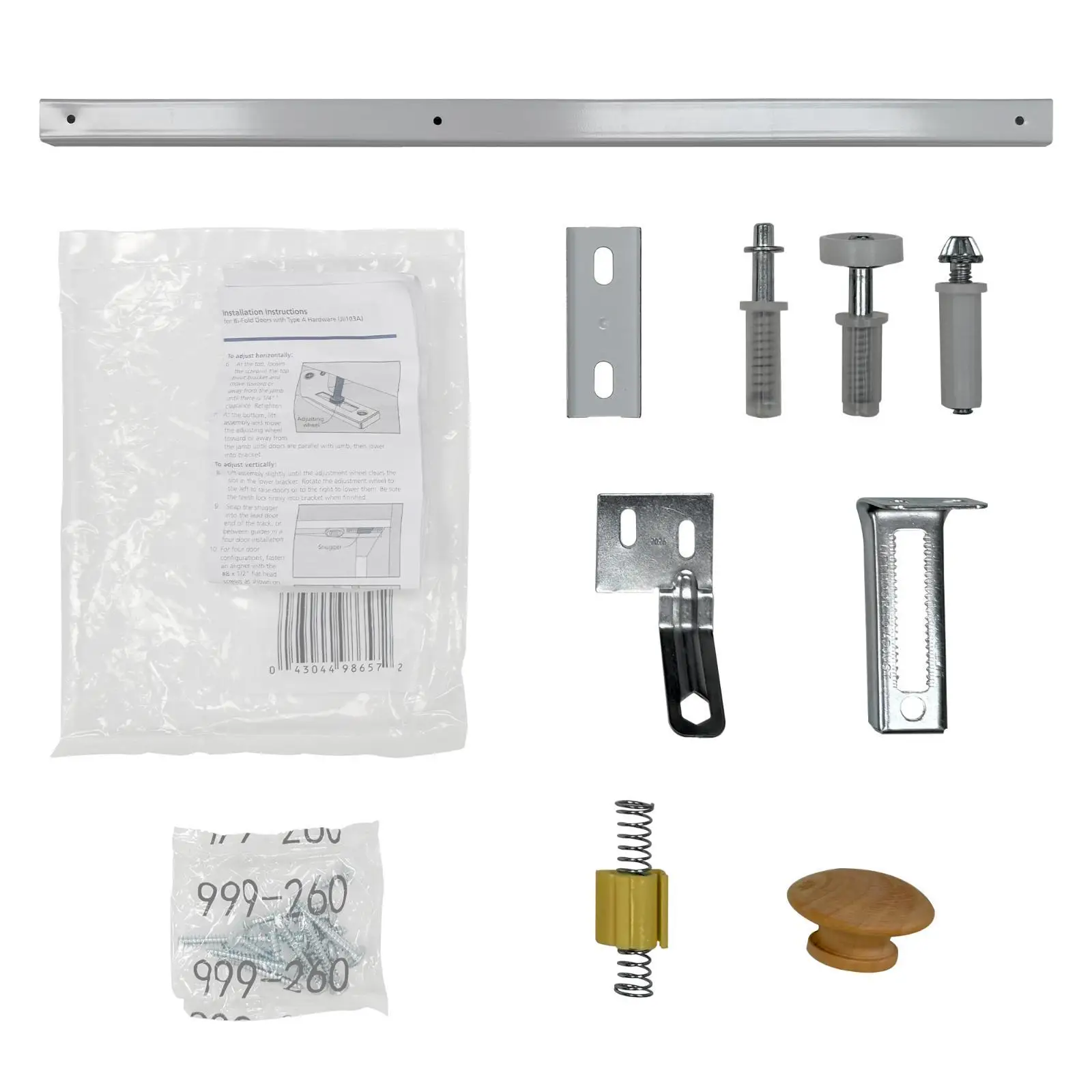 2 لوحة باب ثنائي الطي بسمك 3/4 بوصة و24 بوصة. × 80 بوصة. إم دي إف ابيض #1