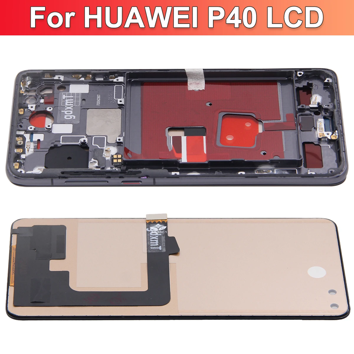 LCD Display For Huawei P40 LCD Display Touch Screen With Frame P40 ANA-NX9 LX4 AN00 TN00 Screen Digitizer Assembly Tested