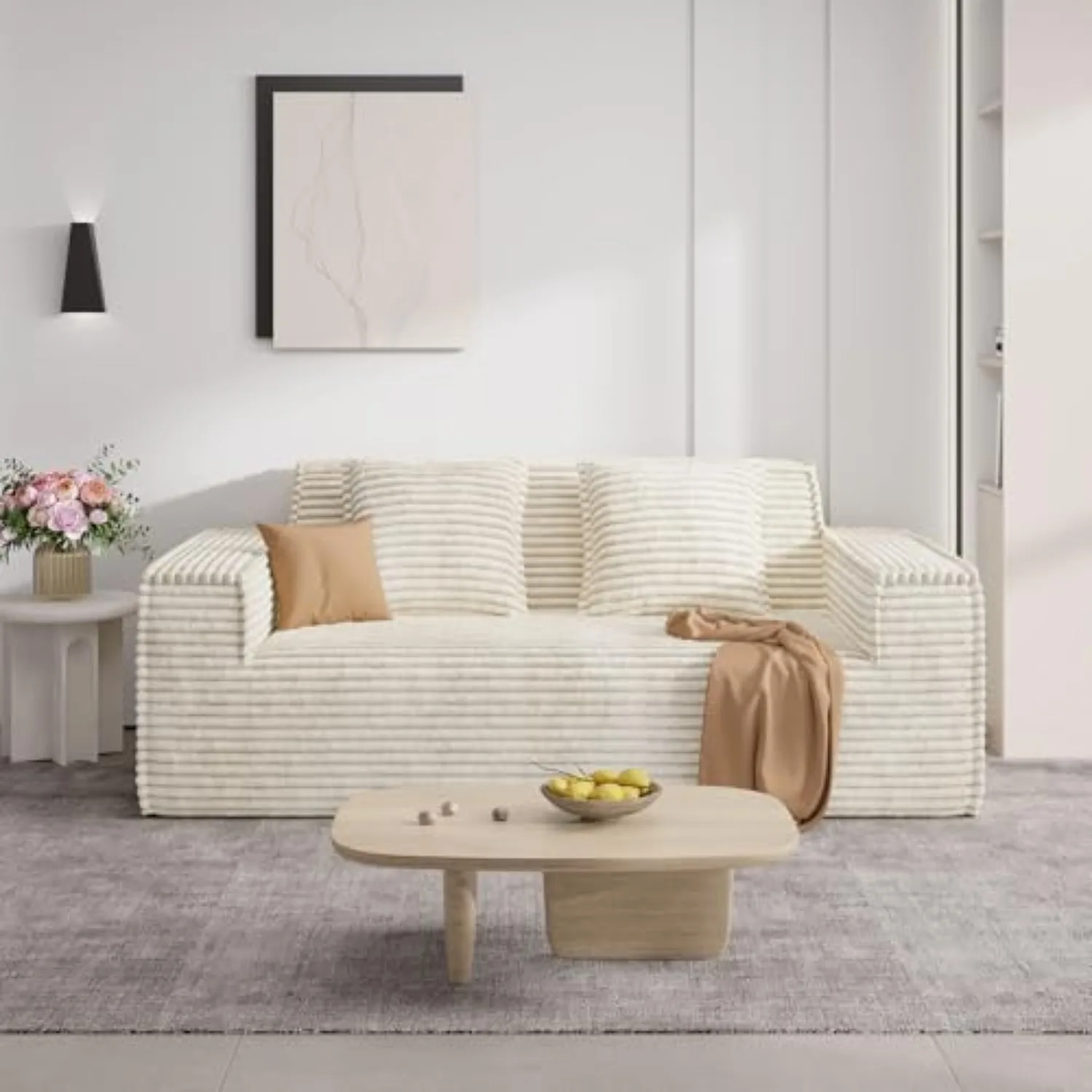 75'' Modern Loveseat Sofa, No Assembly Required Comfy Deep Seat Couches 1 pcs for Living Room, Bedroom, Apartment