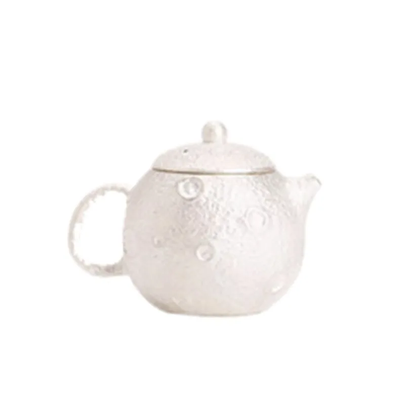 Brewing teapot Kung Fu tea set High-end handmade silver pot silver cup for elders