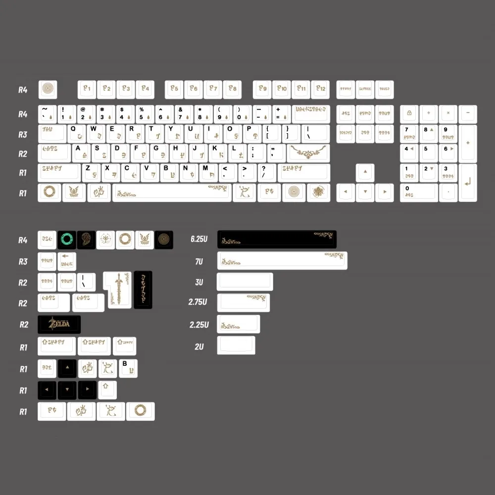 GMK White Black 143 Keys Keycap Mechanical Keyboard PBT Sets Cherry Profile ISO Enter DYE Sublimation Keycaps For Mx Switches