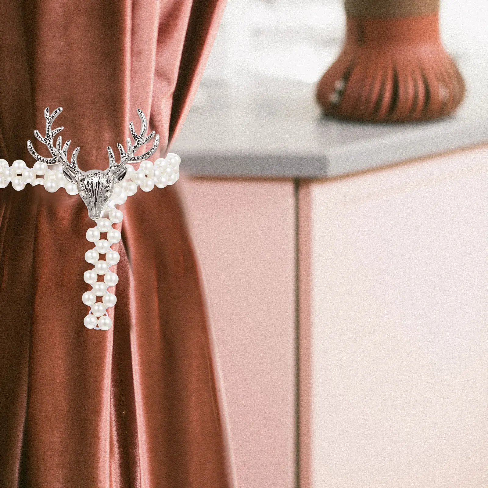 

2Pcs Special Craftsmanship Curtain Tying Rope Not Easy to Break Damage Beautiful Home Decor Accessory Curtain Fixator