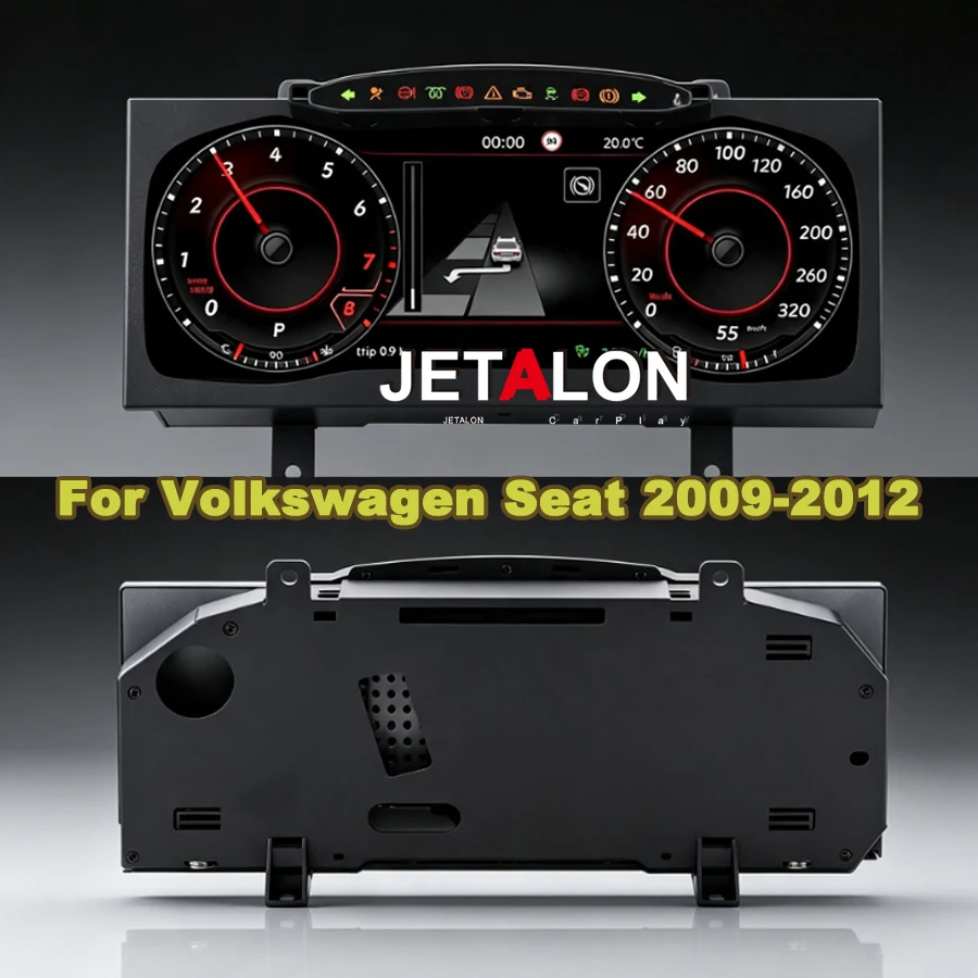 New Carplay 12.3 Inch LCD Instrument Cluster Panel For Volkswagen Seat 2009-2012 Digital Dashboard Speedometer Virtual Cockpit