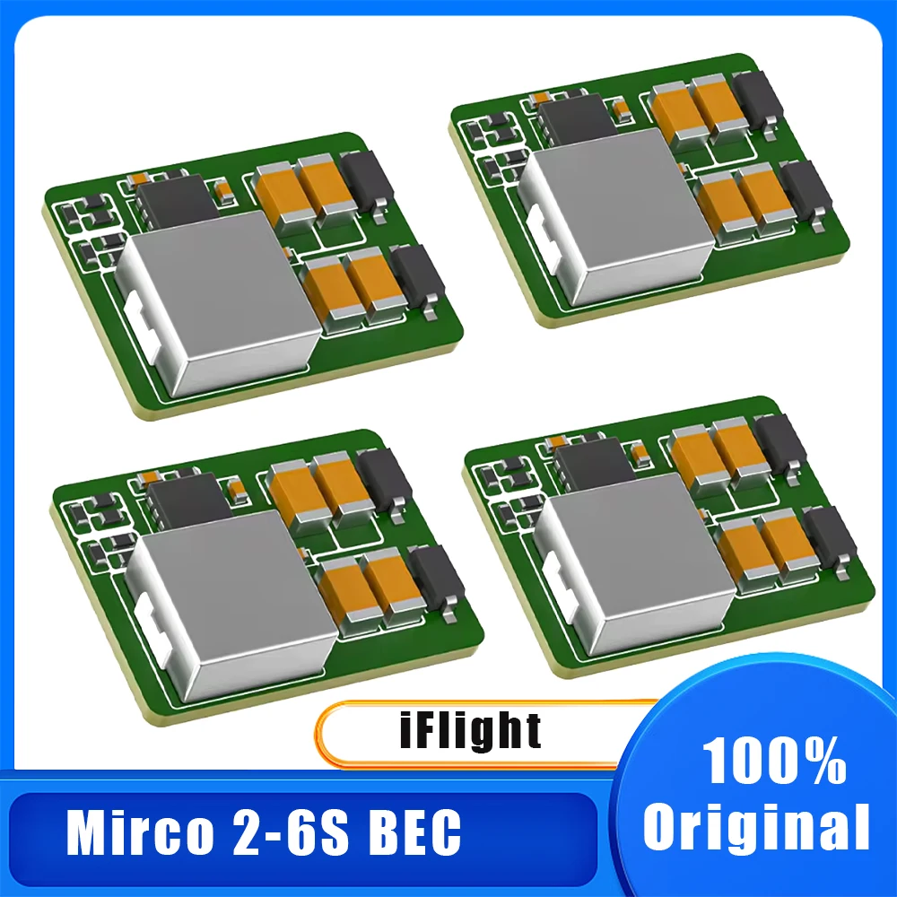 

4 шт. iFlight Mirco 2-6S BEC модуль регулятора напряжения 5 В/12 В выход/5 В-36 В режим понижающего переключателя для гоночного дрона FPV