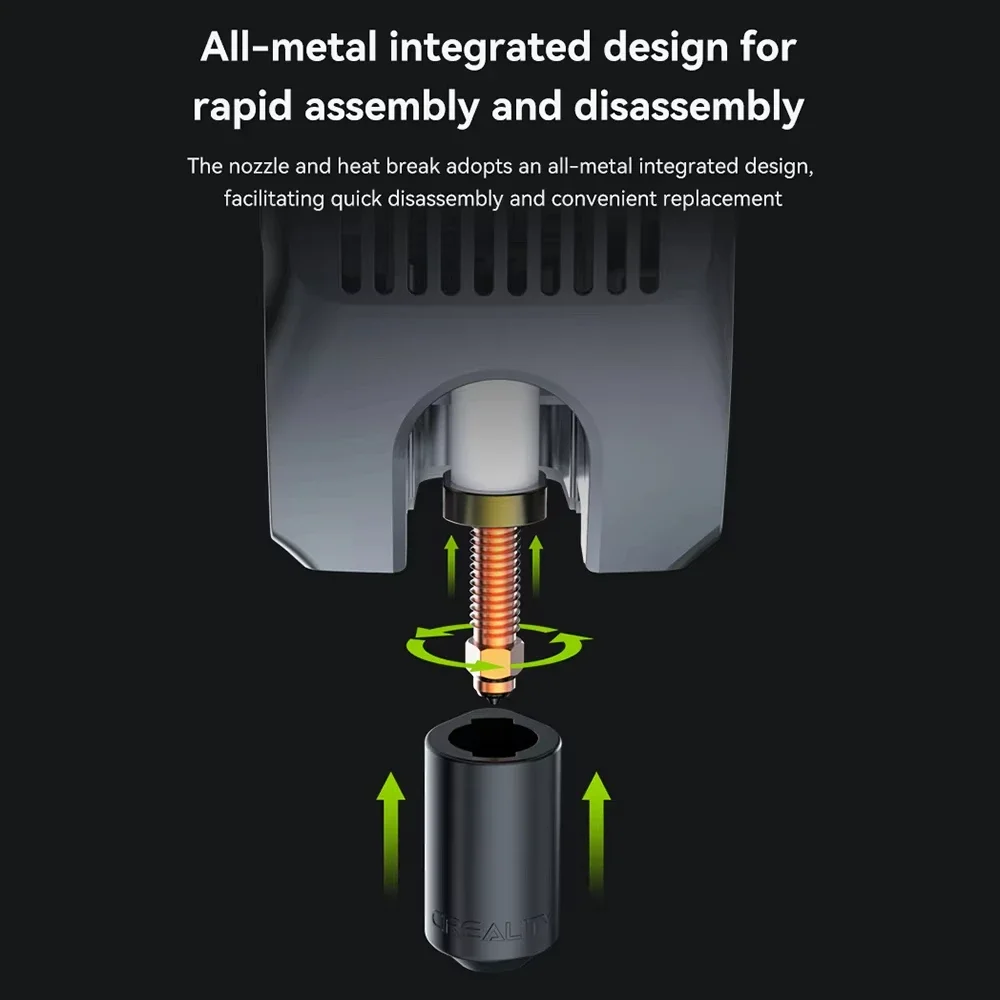 Unicorn Hardened Steel Nozzle for Creality K2/K2 Plus/K2Pro, All-Metal Quick-Swap Creality Hi Hotend Nozzles Upgrade 0.2mm/0.4mm