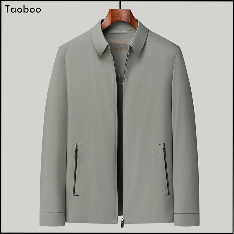 Taoboo 2024 Autumn Lapel Men's jacket Business Standard thickness Solid Smart Casual Coat New Zipper Fashion Men's clothing 3105