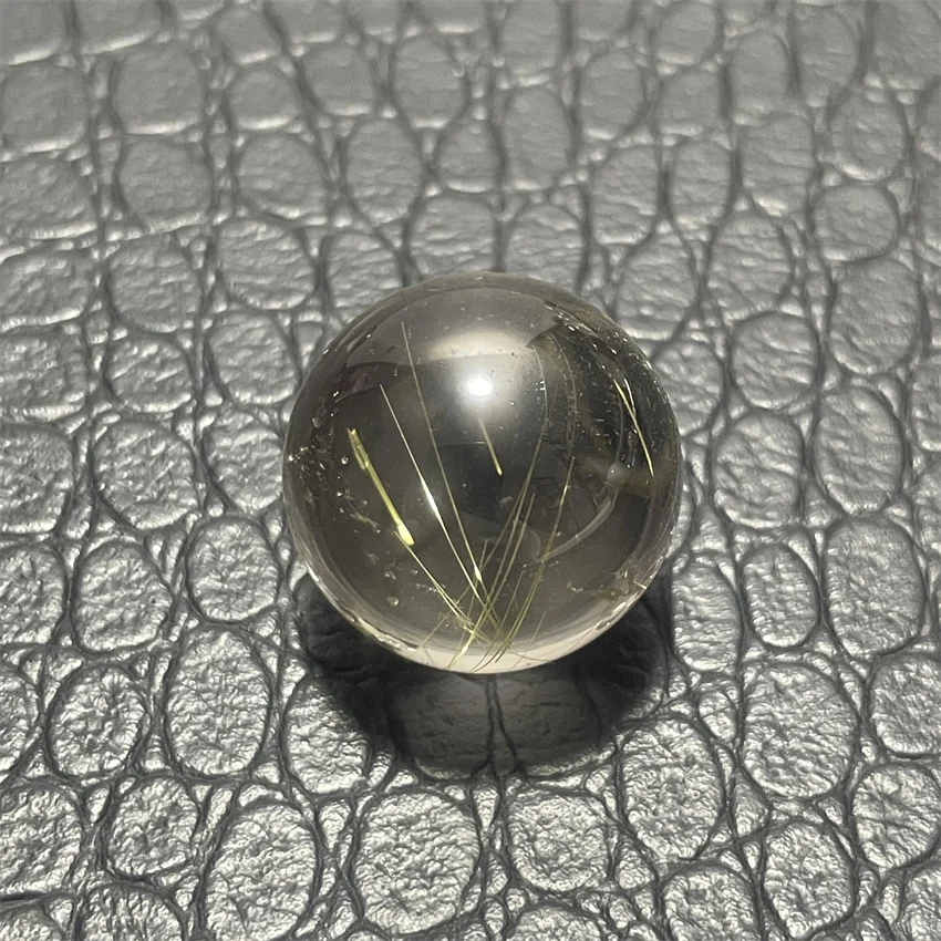 Natural Stone Golden Quartz Rutilated Sphere Polished Crystal Ball Decoration Rock Gift Reiki Healing