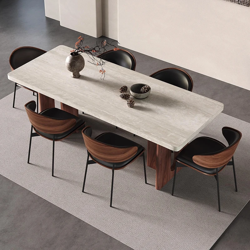 Design Modern Dining Tables White Square Eating Brown Luxury Dining Tables Wooden Space Saving Mesas De Comedor Home Furniture