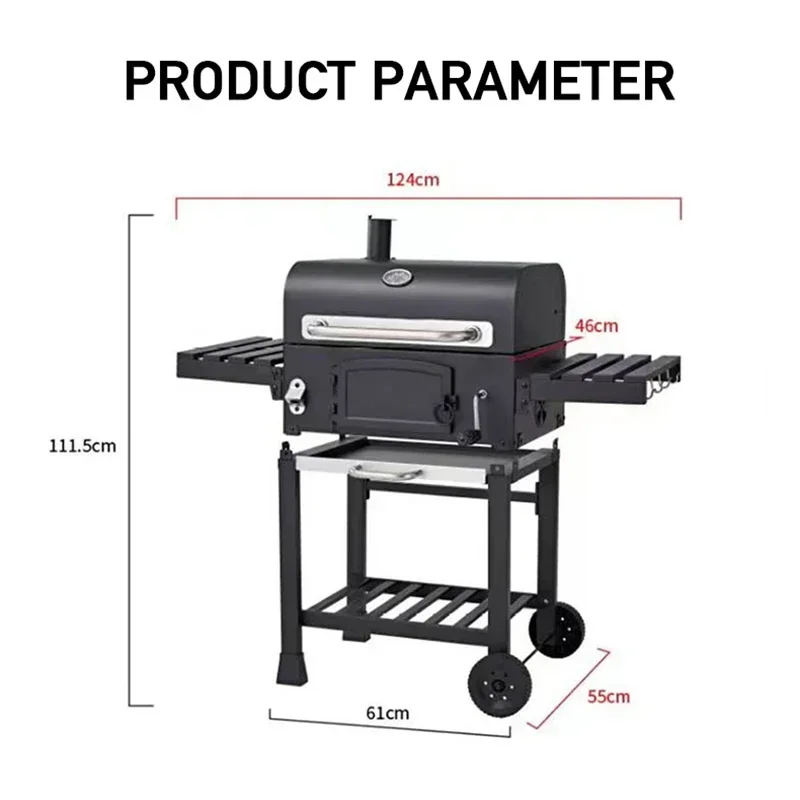 Morden Style Charcoal Stainless Steel Barbecue Stove Argentine Smoker Chicken Baking Oven Cooker Grill Bbq Outdoor Portable Bbq