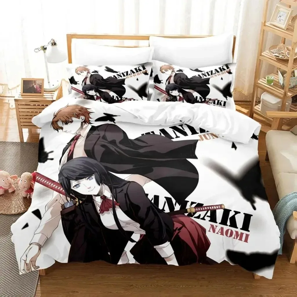 

3D Print Anime Bungo Stray Dogs Bedding Set Double Twin King Duvet Cover Comforter Pillowcase Boys Girls Adults Bedroom