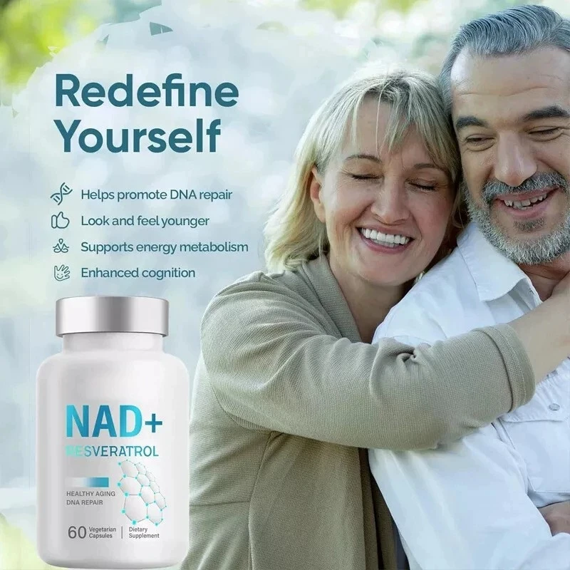 

NAD+ Supplement Capsules Liposomal Nicotinamide Riboside Resveratrol & Quercetin Blend for Anti-Aging Support 60 Count