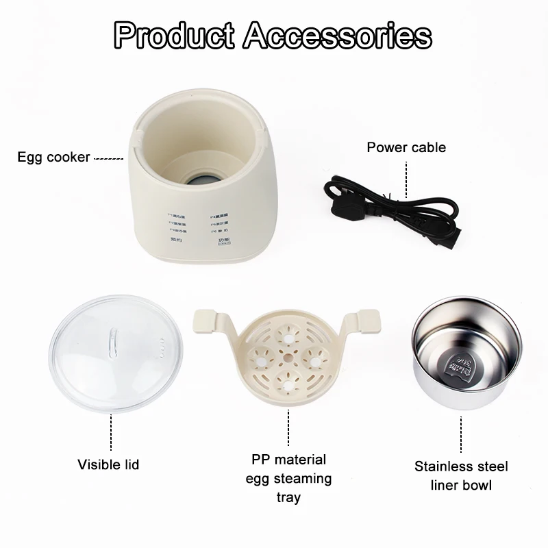 Electric Automatic Yogurt Maker Egg Boiler Steamer Stewed Eggs Custard Cooker Poacher Yoghurt Machine Heater