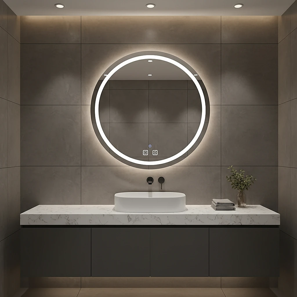 

24 in. White LED Bathroom Mirror with Lights, Anti-Fog, Dimmable, Backlit + Front Lit, Lighted Bathroom Vanity Mirror for Wall