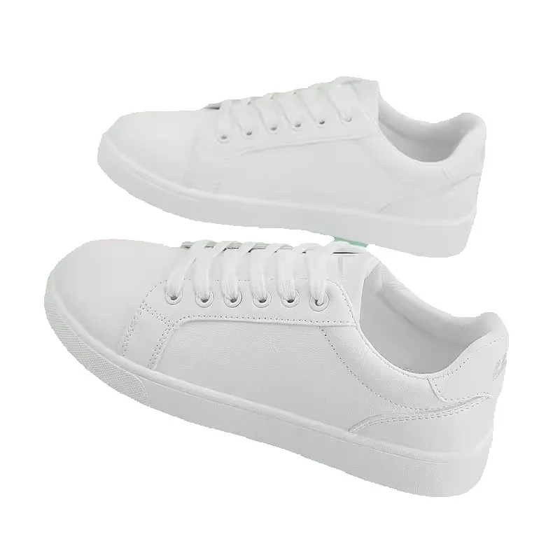 White Skateboarding Shoes For Women Versatile Fashion Trainers_voghion.com