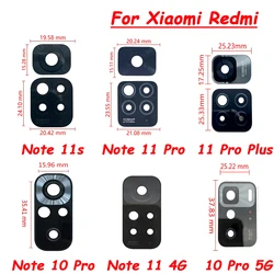 Lente de cámara para Xiaomi Redmi Note 11 Pro 9S 8 7 11 10 12 Pro Plus 5G lente de cristal de cámara trasera con pegamento adhesivo