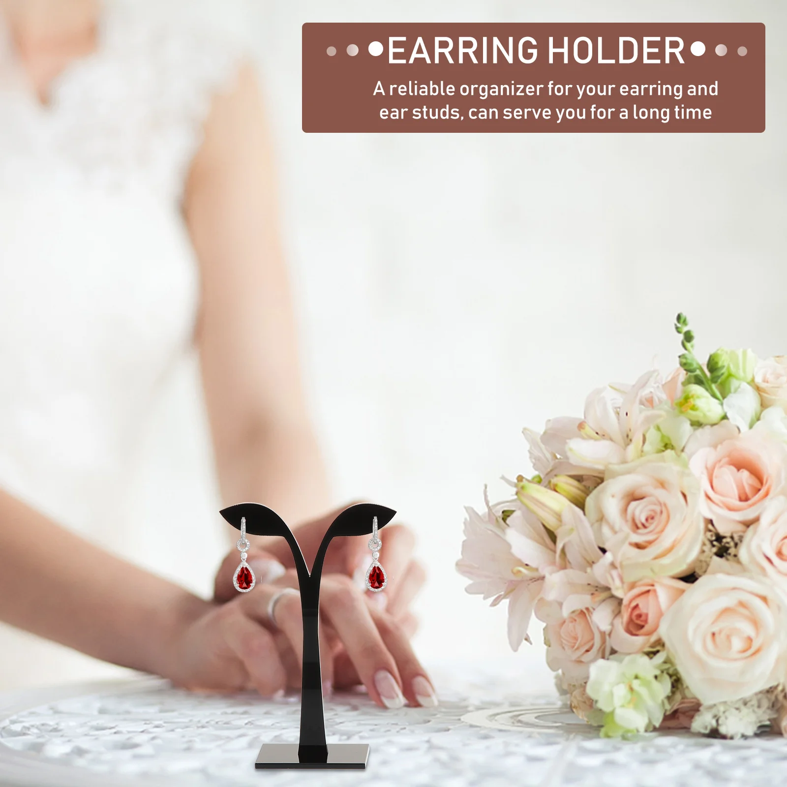 

Acrylic Earring Display Holder Leaf Shape Jewelry Rack for Home Store Counter Top ganizer Storage Earrings Shelf
