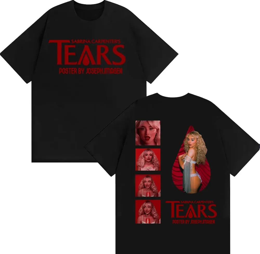 Singer Sabrina Carpenter Album Tour Graphic T Shirts Men Women Retro Fashion Aesthetic T-shirts High Quality 100% Cotton T-shirt
