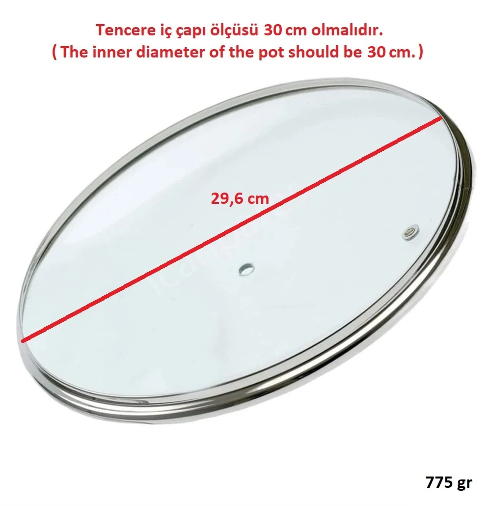 Universal Cookware Sahan Pan Glass Cover With Steam Hole Cover 30 cm and Turquoise Holding Topping