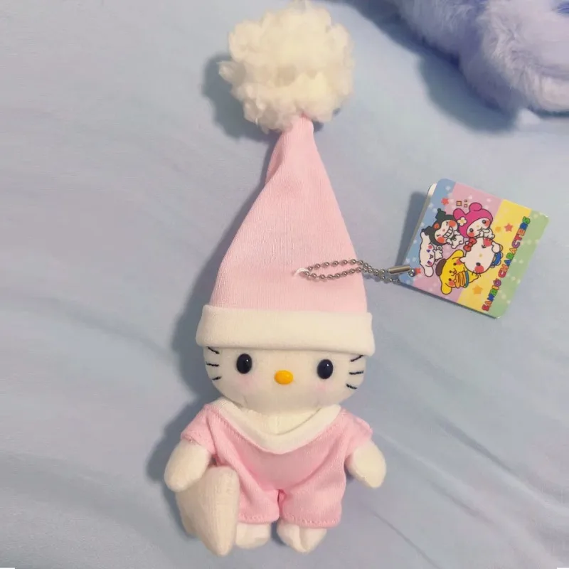 Sanrio Cartoon HelloKitty Plush Keychain Pendant Kawaii Daily Backpack Personalized Fashion Accessories Friends Holiday Gifts