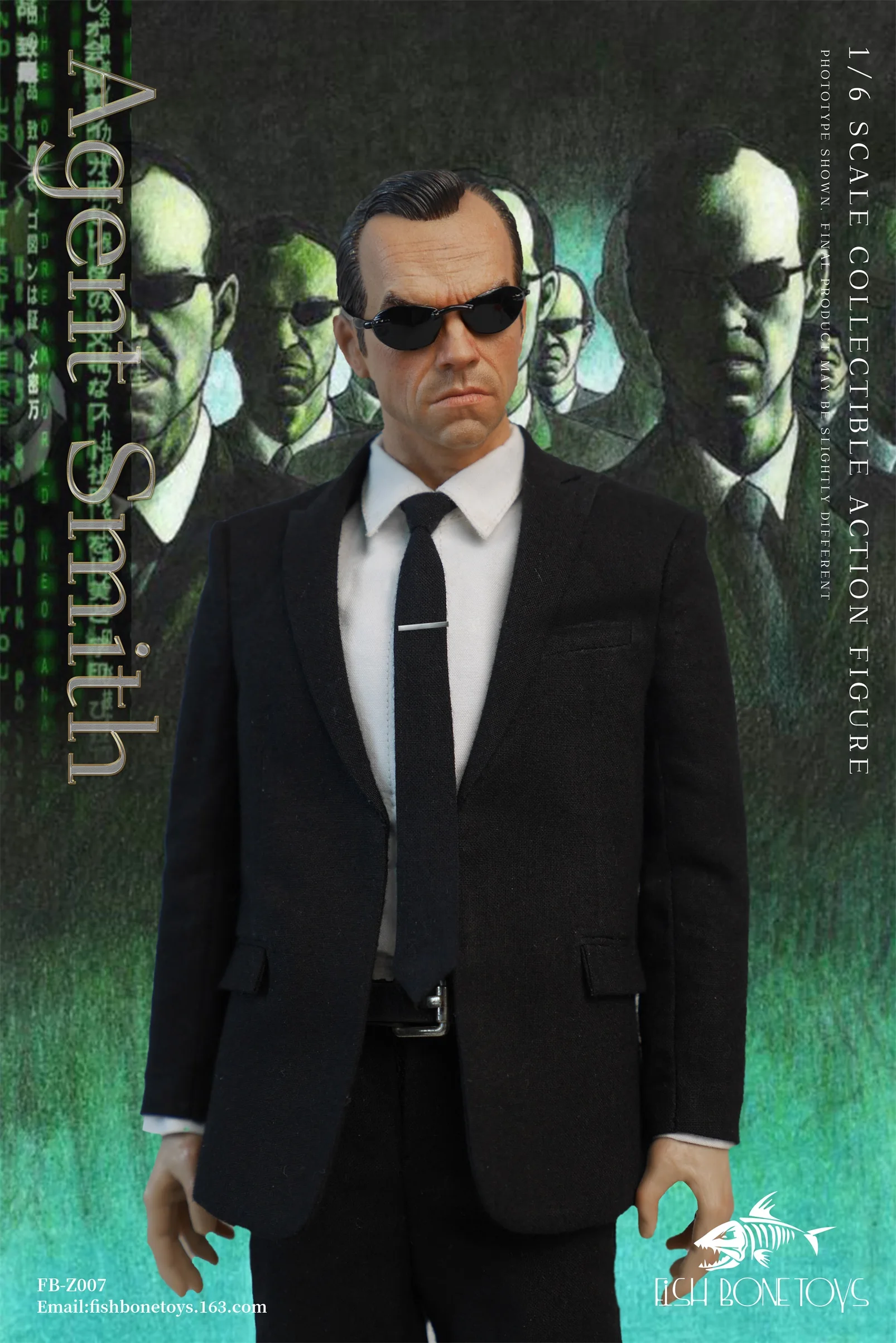 Original FISH BONETOYS FB-Z007 1/6 Scale Full Set Male Soldier Agent Smith 12 Inches Collectable Movable Action Figure Toys