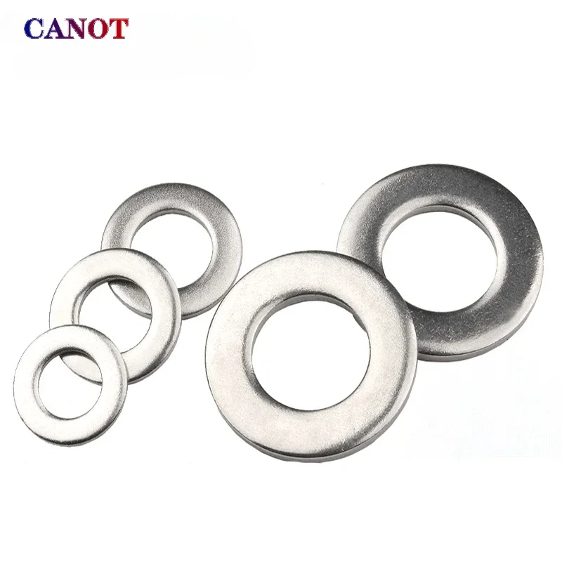 Flat Washer M2 M2.5 M3 M4 M5 M6 M8 M10 M12 M14 M16 304 Stainless Steel Meson Washers Plain Washer Gaskets Spacer Shim Barytron