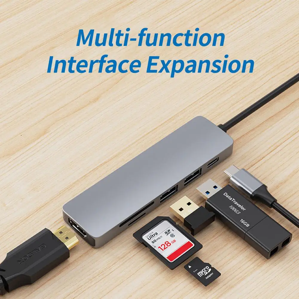 

High-quality Delicate Image Quality Driver-free Type-C HDMI-compatible 4K USB3.0 Splitter Cable Hub for Office