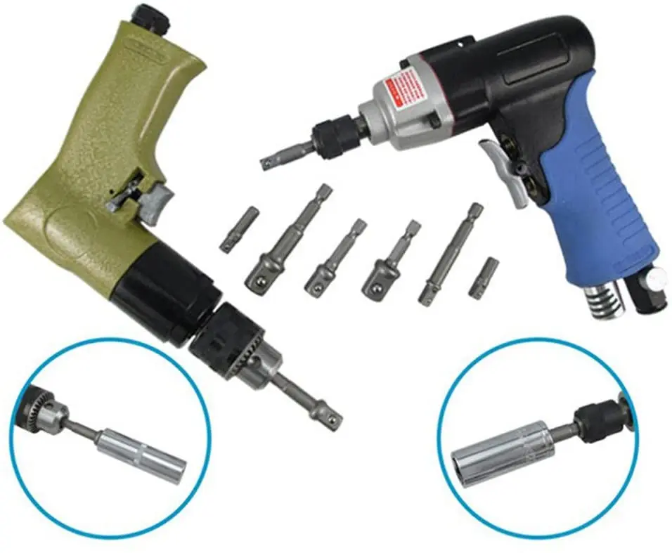 Juego de 3 piezas de 1/4 ", 3/8", 1/2 ", adaptador de enchufe de grado de impacto, adaptador de vástago hexagonal, juego de brocas de extensión de potencia para taladro