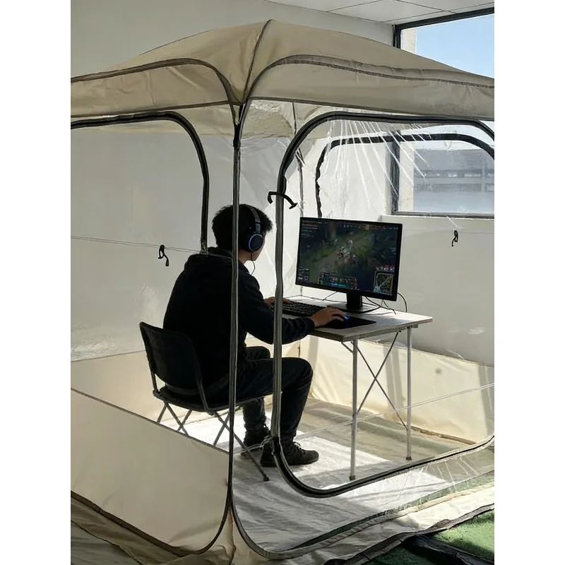 The sun room can be folded e-sports thermal insulation shed, and the warm greenhouse assembles a transparent cover by itself