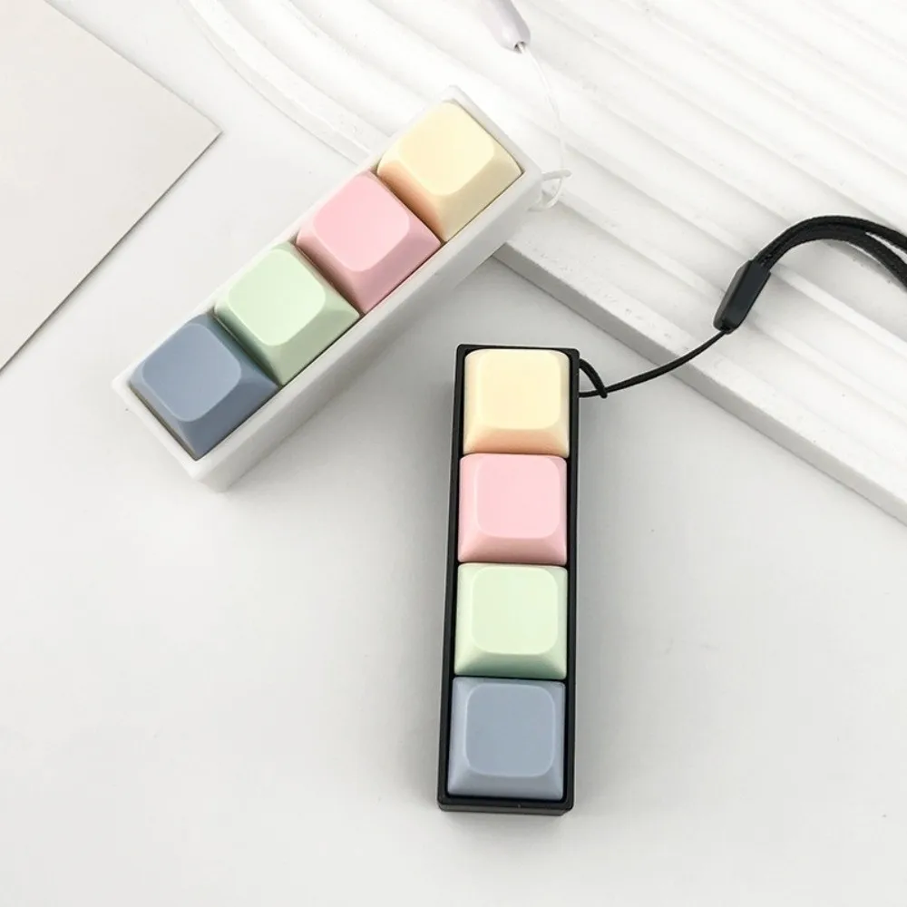 Finger Tastatur Neue 2/3/4 Tasten Finger Tastatur Keycap Stress Relief Zappeln Schlüsselbund Bestehen Die Zeit Gadget Dekompression Spielzeug Erwachsene