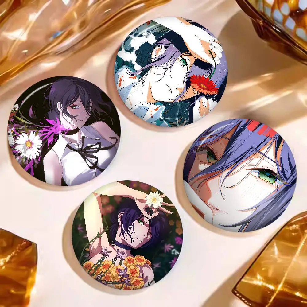 Popular Anime Chainsaw Man Reze 58mm Animals Funny Brooches Badge Backpack Clothes Gift Accessory